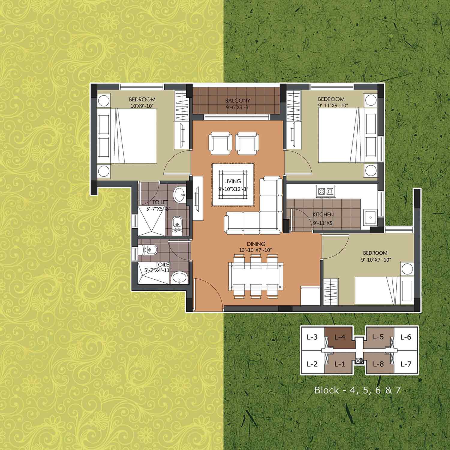 3 bhk floor plan 1